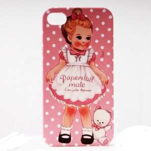  Pink Dot Bear Painting Vintage Pinup Girl iPhone 4/4S 