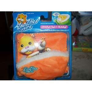  Zhu Zhu Pets Hamster Bed & Blanket Orange Toys & Games