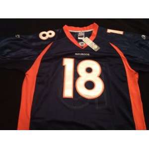  Peyton Manning Home Blue Denver Broncos Jersey: Sports 