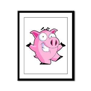  Framed Panel Print Pig Cartoon 