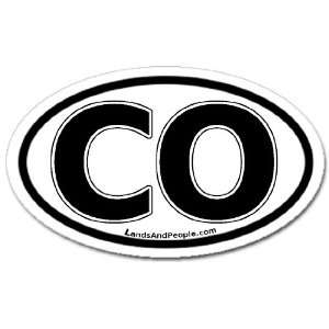  Colombia CO Black and White Car Bumper Sticker Decal Oval 