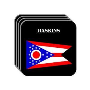  US State Flag   HASKINS, Ohio (OH) Set of 4 Mini Mousepad 