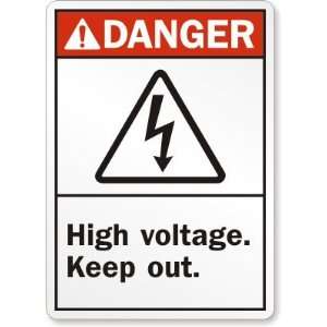  Danger (ANSI): High Voltage Keep Out (with graphic 