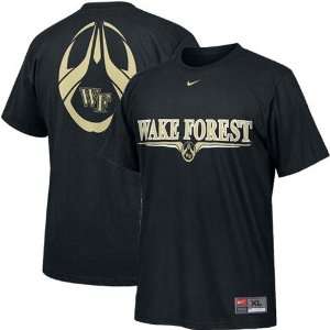 Nike Wake Forest Demon Deacons Black Team Issue T shirt:  