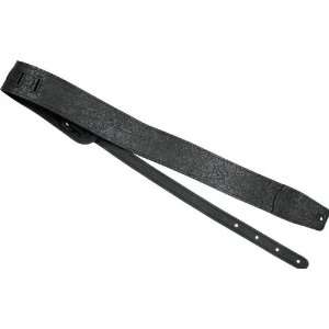  Gibson Saddle Leather Guitar Strap Black: Musical 
