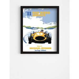  race car circuit framed art   black frame: Home & Kitchen