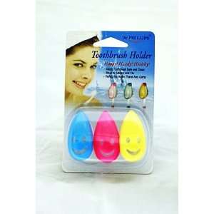  3 Pcs Pack Smile Toothbrush Holders Suction Cup: Health 