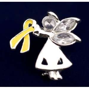  Yellow Ribbon Pin Angel By My Side (27 Pins) Everything 