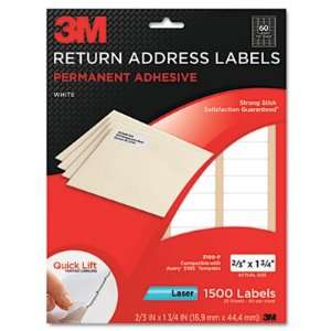  MMM3100P   Address Labels,Laser Paper,2/3x1 3/4,1500/PK 