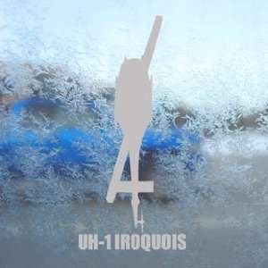  UH 1 IROQUOIS Gray Decal Military Soldier Window Gray 