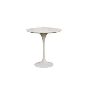  Modern Furniture  Immer White Marble Mid Century Style End 
