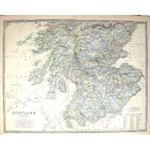   Map C1877 Scotland Firth Forth Edinburgh Glasgow: Home & Kitchen