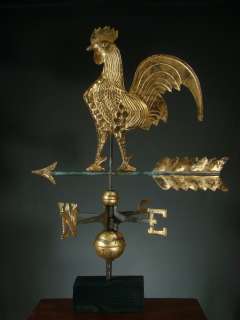 WEATHER VANE ANTIQUE from the CAWOOD HOMESTEAD, GILDED COPPER, 37 X 