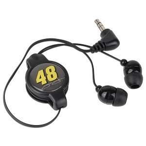   Johnson 38 Retractable Earbud Stereo Headphones w/3.5mm Jack (Black