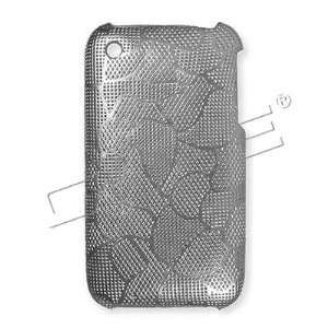 : Apple iPhone 3G/3GS   Leather Design metallic Gray   Hard Case/Back 