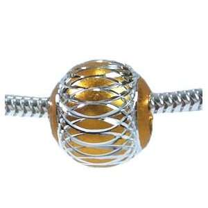   Silver Ball Charm Bead for Troll Biagi Pandora Arts, Crafts & Sewing
