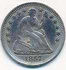 1857 SAETED LIBERTY HALF DIME **VERY NICE ABOUT UNCIRCULATED SILVER 