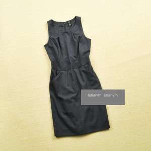   Emmaleigh dress in pinstripe Super 120s Wool Charcoal 02468 10 Work