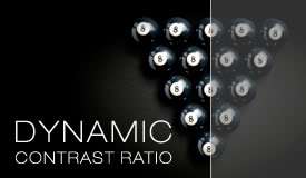 20,0001 Dynamic Contrast Ratio delivers deeper blacks and brighter 