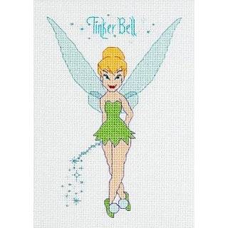  Janlynn Cross Stitch Kit, 15 Inch by 12 Inch, Tinker Bell Sketches 