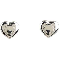 Marc by Marc Jacobs Domed Logo Heart Studs at Couture.