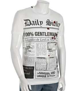 Dolce & Gabbana white cotton Daily Sicily crewneck t shirt   