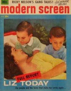 MODERN SCREEN  1958 movie mag LIZ TAYLOR cover (e478)  