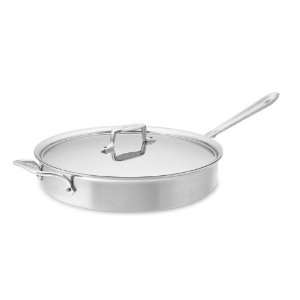   Stainless Steel 6 Quart NonStick Sauté Pan with Lid: Kitchen & Dining
