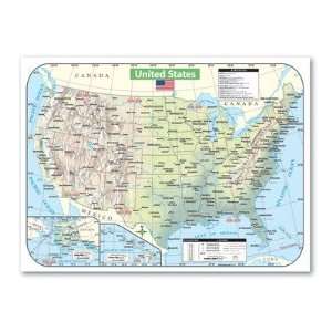   Universal Map 28420 Shaded Relief Map   United States: Office Products