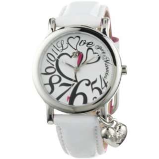 Juicy Couture Womens 1900736 Happy White strap Watch   designer shoes 