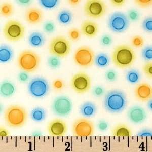  Laugh Bubble Dots Green/Blue Fabric By The Yard: Arts, Crafts & Sewing