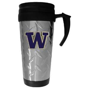  Washington Huskies NCAA Diamond Plate Travel Mug: Sports 