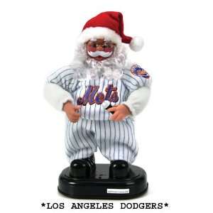 12 MLB Los Angeles Dodgers Animated Rock & Roll Santa Claus Figure 