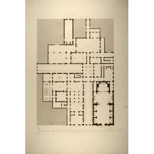  1860 Engraving Church Trinita de Pellegrini Plan Maggi 