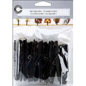  Decorative Clothespins 12/Pkg Distressed Black (CLS2091 