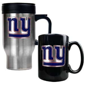New York Giants NFL Travel Mug & Ceramic Mug Set   Primary logo 