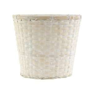  Bamboo White Washed Pot Cover   10 Arts, Crafts & Sewing
