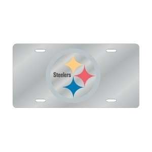  Pittsburgh Steelers Laser Cut Silver License Plate: Sports 