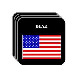  US Flag   Bear, Delaware (DE) Set of 4 Mini Mousepad 