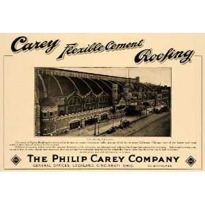  1915 Ad Carey Flexible Cement Roofing Coliseum Chicago 