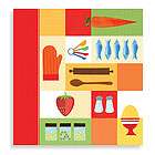 Kitchen Collage Recipe Binder with Dividers and Recipe Sheets