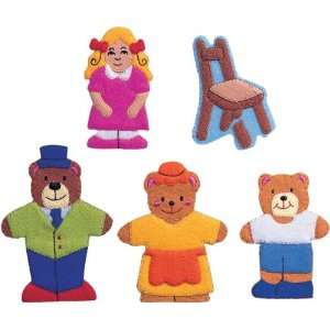   Three Bears Felt Finger Puppet Set (5 Finger Puppets): Toys & Games