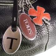 TODS Leather Mini MICKY Hobo Bag Purse & Key Chain  