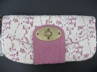 NWT CHINESE LAUNDRY Pink White Eyelet Clutch $45.00  