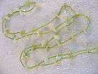 Vintage seed bead and MOP necklace light green 54 inch