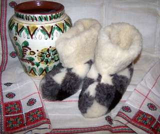   UKRAINIAN SHEEP WOOL SLIPPERS US WOMEN SIZES as warm as sheepskin