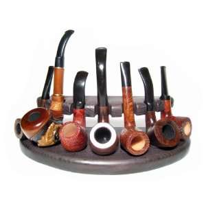  Wooden Pipes Stand showcase, Rack Holder for 7 Tobacco Smoking Pipes 