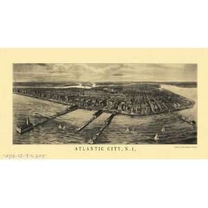  ATLANTIC CITY NEW JERSEY (NJ) PANORAMIC MAP BY NATION 