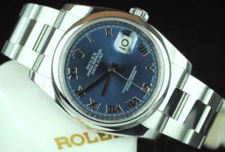   Stainless Steel Datejust Z SERIAL 2007 PAPERS BLUE ROMAN  