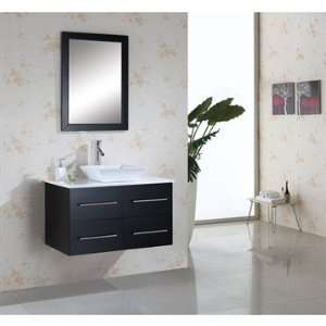   35 Inch Marsala   Espresso   Single Sink Bathroom Vanity Home